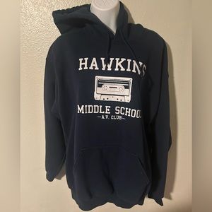 Navy blue size large, Stranger Things hoodie